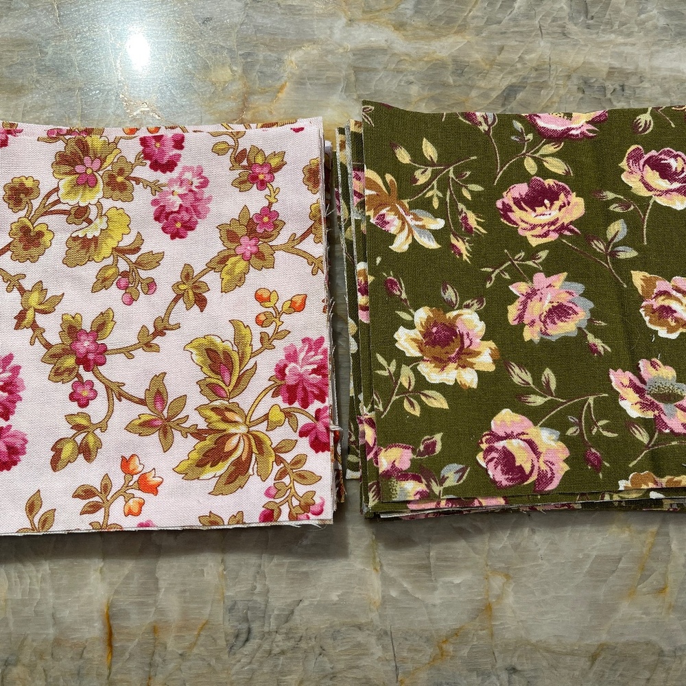 40 Precut 5" Quilt Squares Assorted Fabric Charm Pack Calico